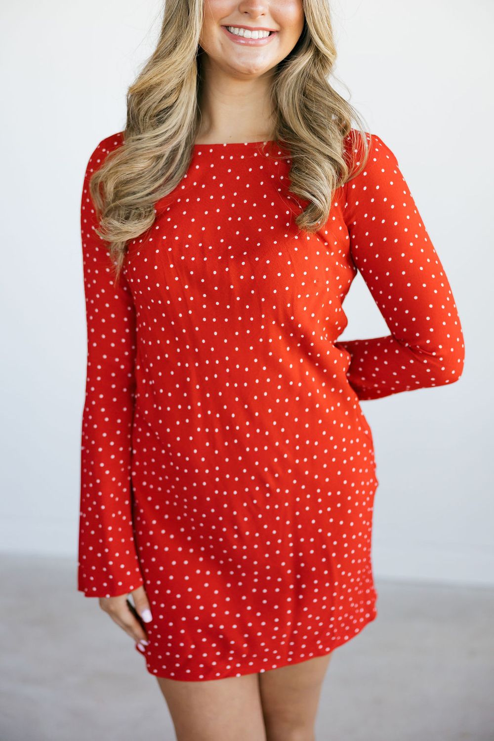 Cambell Dot Crepe Mini Dress