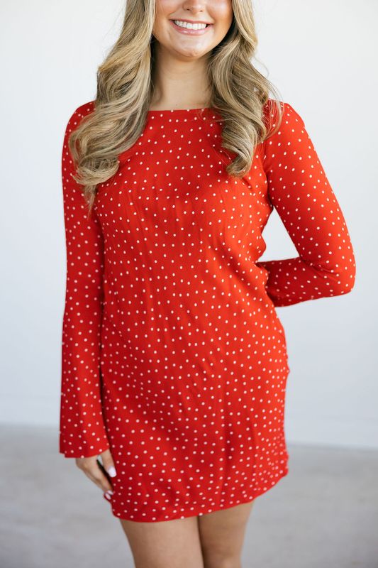 Cambell Dot Crepe Mini Dress