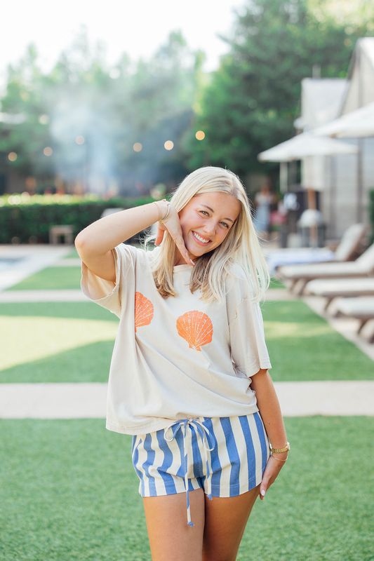 Woven Cotton Striped Shorts