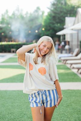 Woven Cotton Striped Shorts