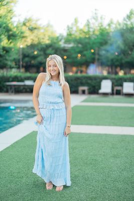 Textured Flowy Crinkle Top &amp; Maxi Skirt Set
