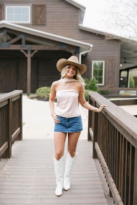 Satin Neck Scarf Top