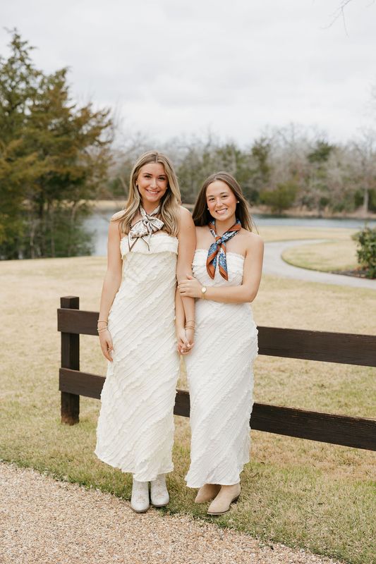 Strapless Frilly Lace Maxi Dress