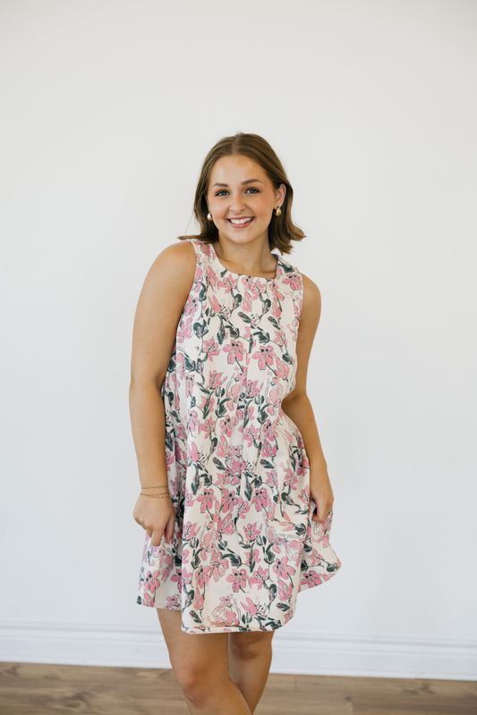 Floral Sleeveless Mini Dress
