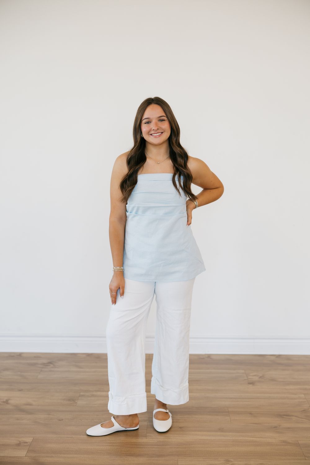 Strapless Ruched Top