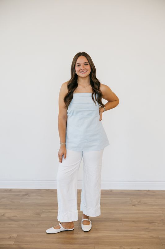 Strapless Ruched Top