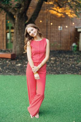 Striped Lounge Pants W/ Drawstring