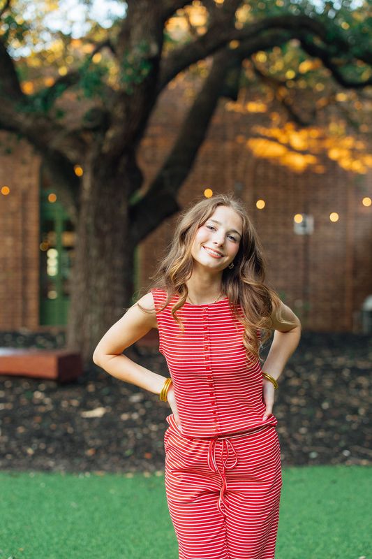 Striped Sleeveless Button Down Top