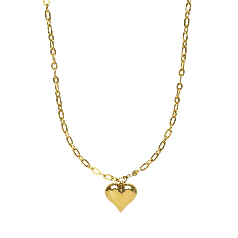 Statement Puffy Heart Necklace