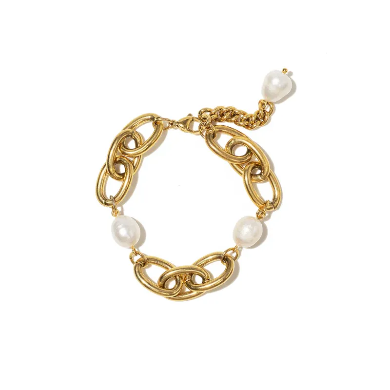 Chunky Pearl Chain Bracelet