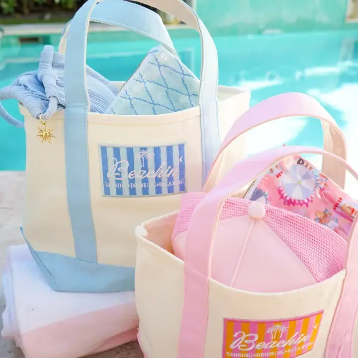 Beachin' Mini Canvas Tote
