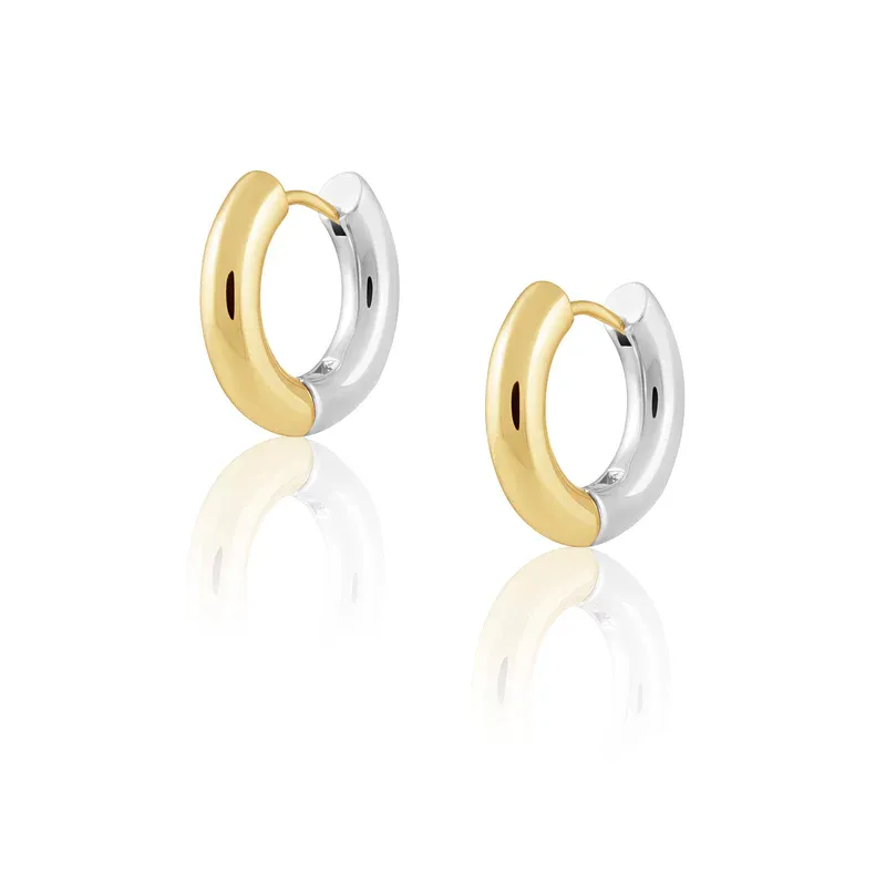 Gala Two Tone Hoop Earrings