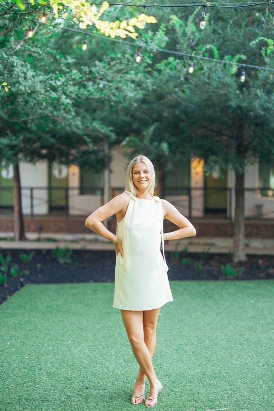Sleeveless Shoulder Bow Mini Dress