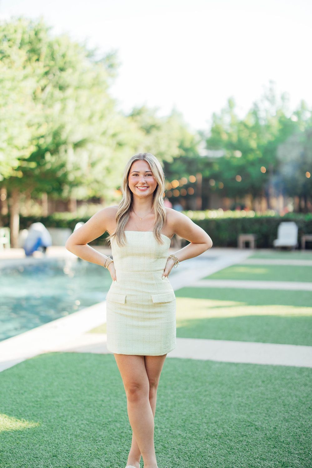 Tweed Strapless Mini Dress