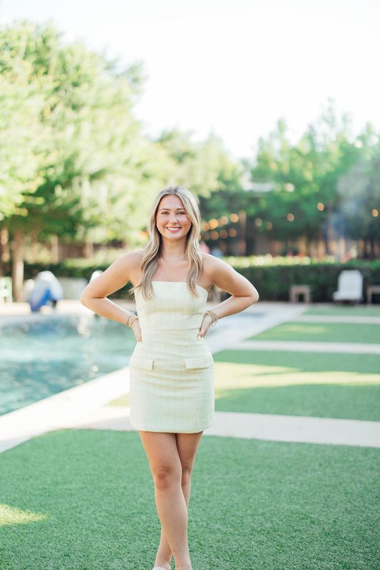 Tweed Strapless Mini Dress