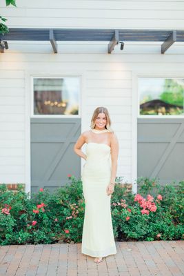 Strapless Cross Back Detail Maxi