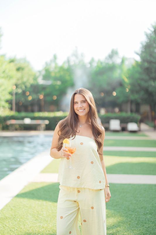 Polka Dot Strapless Top