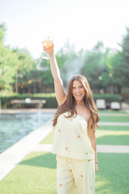 Polka Dot Strapless Top