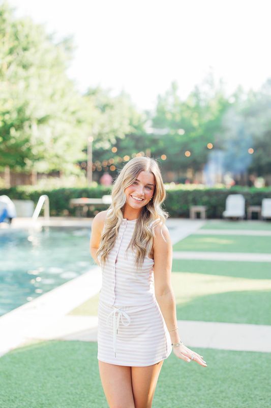 Striped Button Down Tank &amp; Mini Skort