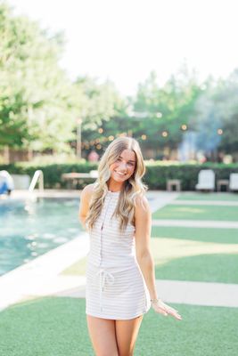 Striped Button Down Tank &amp; Mini Skort