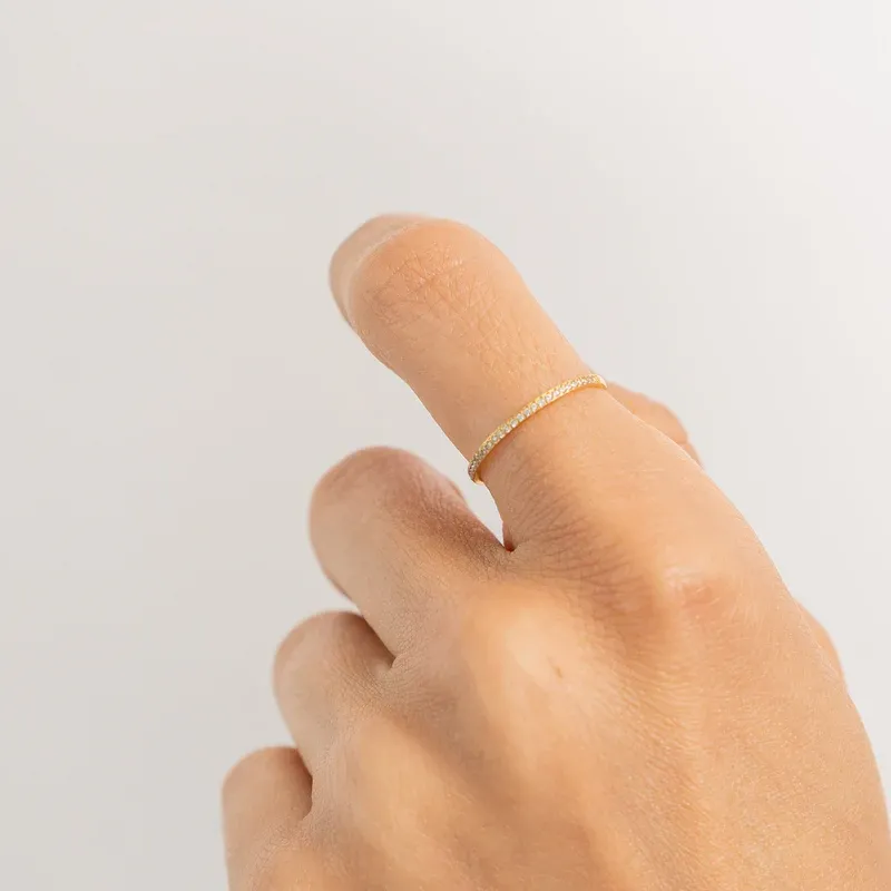 Dainty Diamond Ring Band