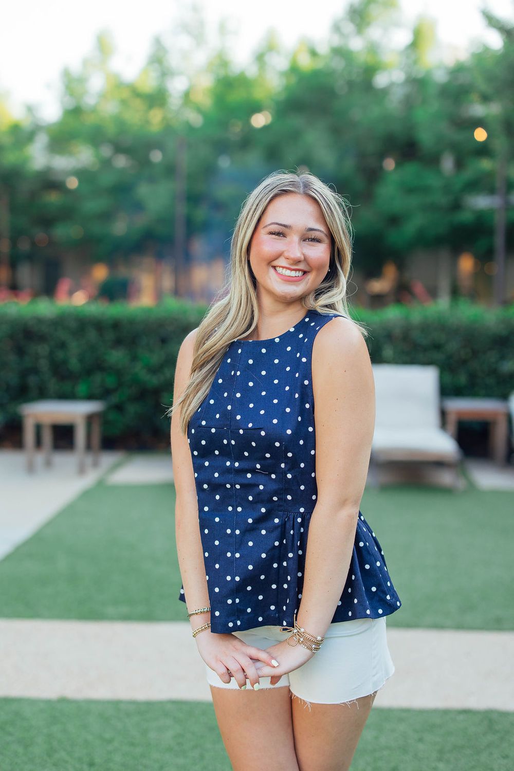 Polka Dot Peplum Top