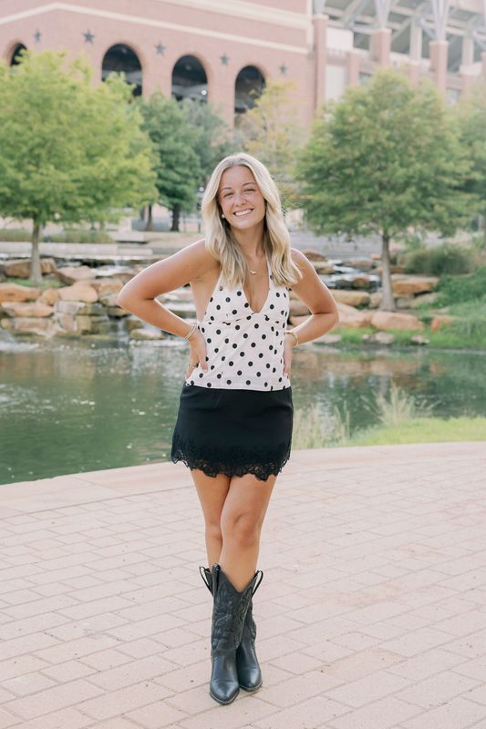 Polka Dot Halter Neck