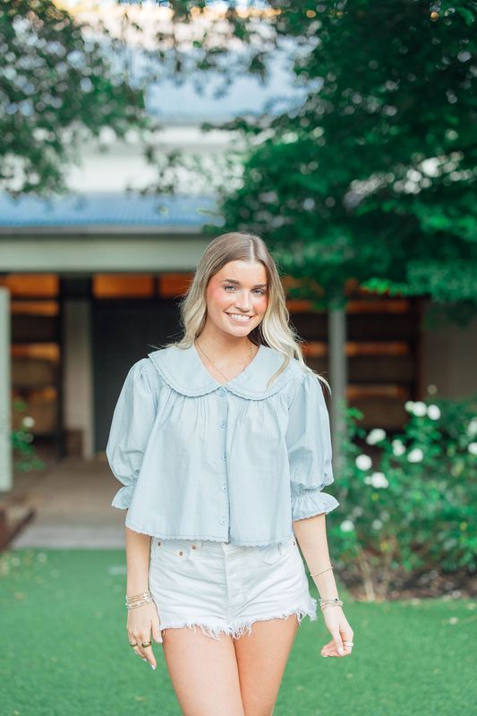 Collared Button Down Blouse