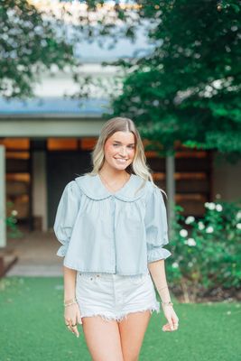 Collared Button Down Blouse