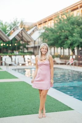 Ruched Top w/ Open Back Slip Dress