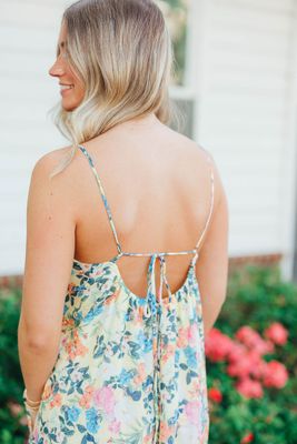 Floral Open Back Maxi Dress