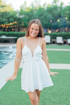 Smocked Waist Open Back Detail Romper