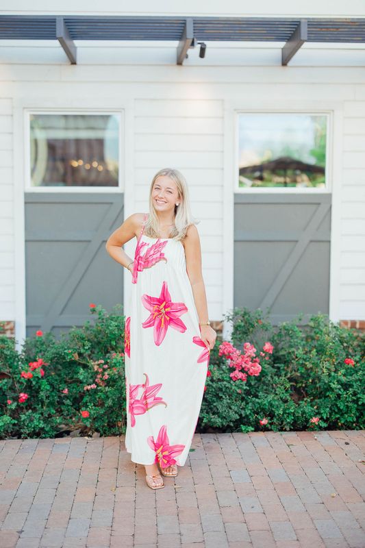 Floral Pleated Maxi Dress
