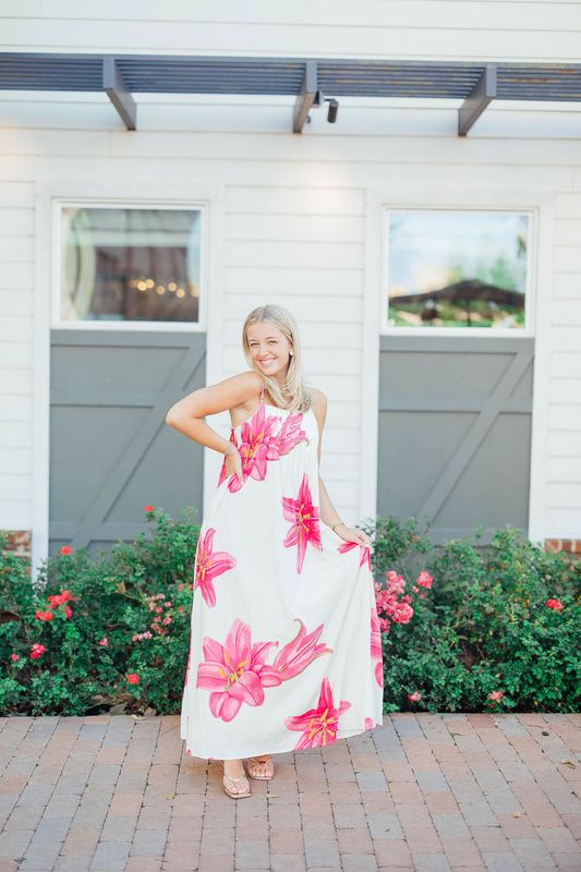 Floral Pleated Maxi Dress