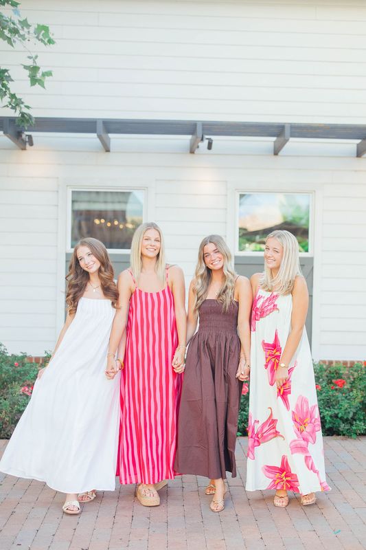 Thin Stripe Striped Maxi Dress