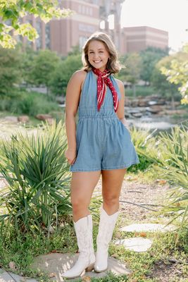 Denim Halter Romper
