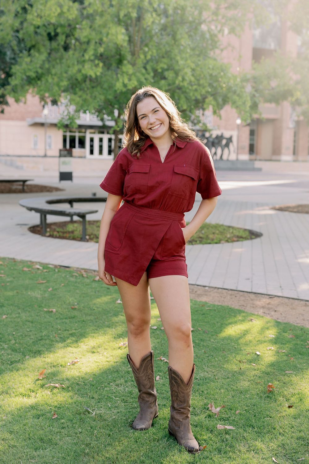 Denim Wrap Front Romper