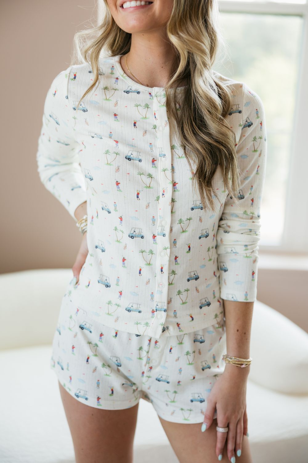 Pointelle "Tee Time" Pj Set