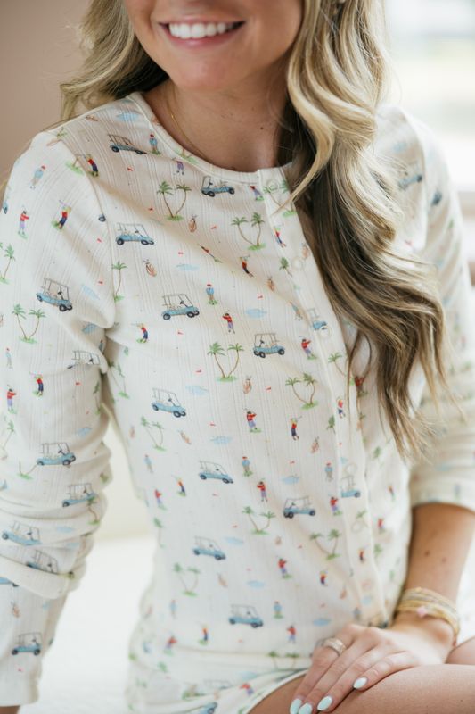 Pointelle "Tee Time" Pj Set