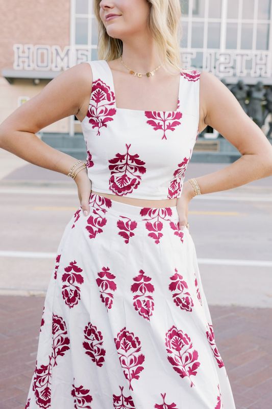 Floral Crop Top Tank