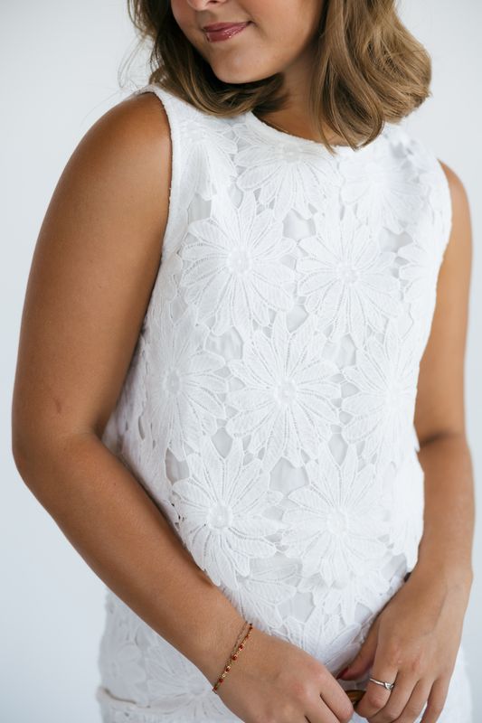 Floral Two-Piece Embroidered Skirt Set