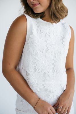 Floral Two-Piece Embroidered Skirt Set