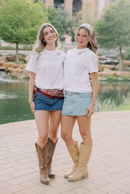 Embroidered Neckline T-Shirt