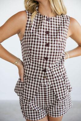 Gingham Mini Shorts
