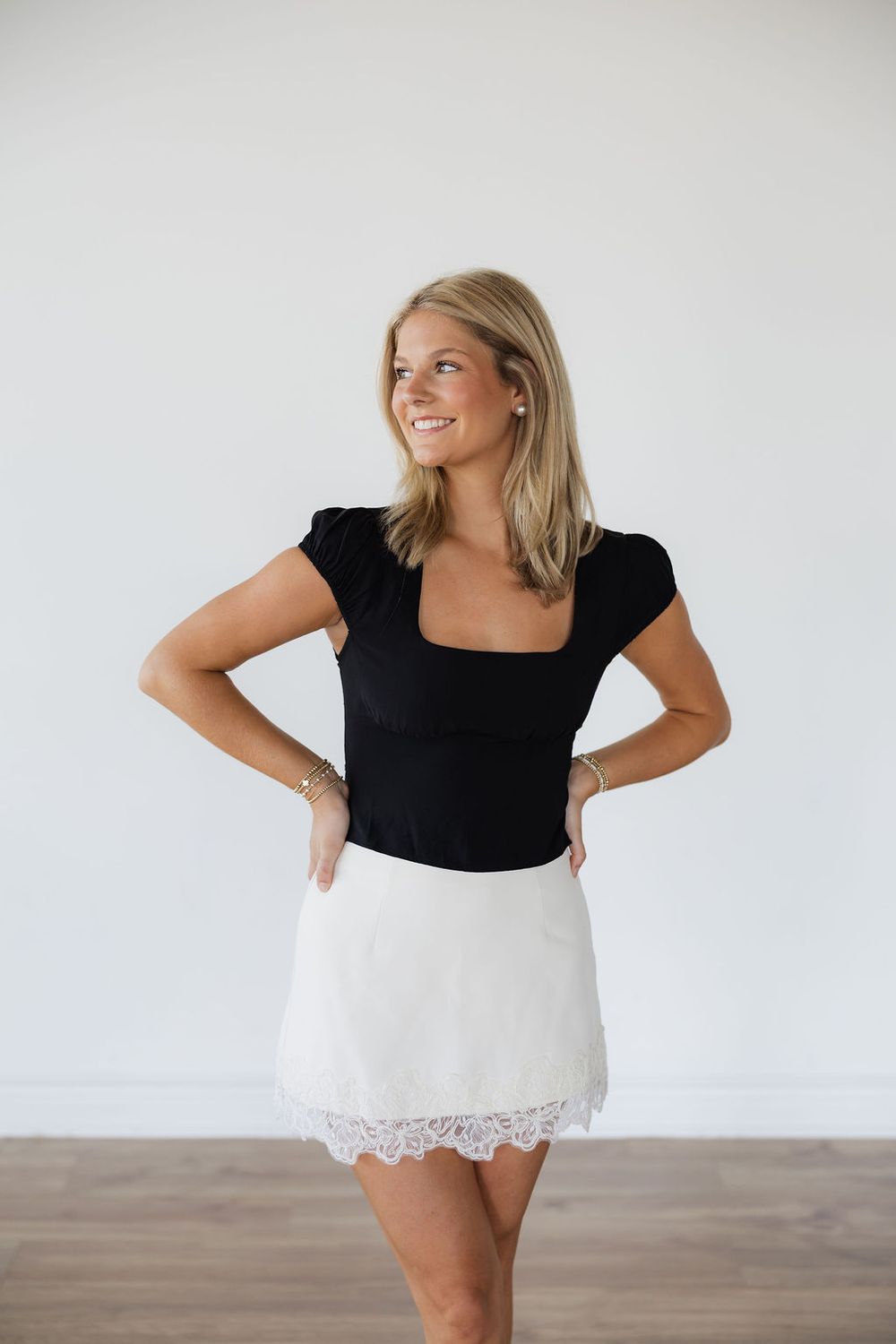 Cap Sleeve Square Neck Tie Back Top