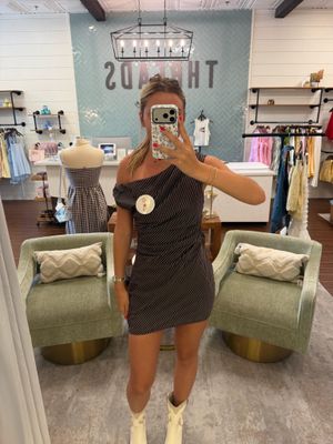 Striped Asymmetrical Mini Dress