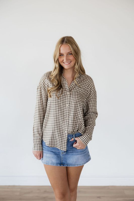 River Plaid Button Up