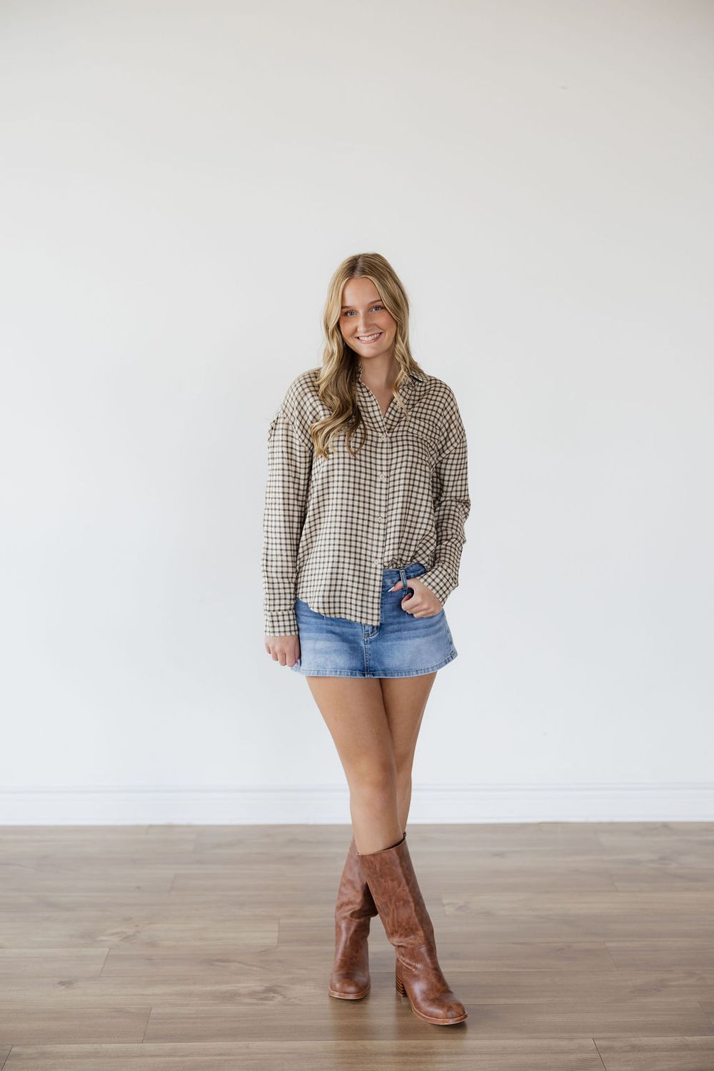 River Plaid Button Up