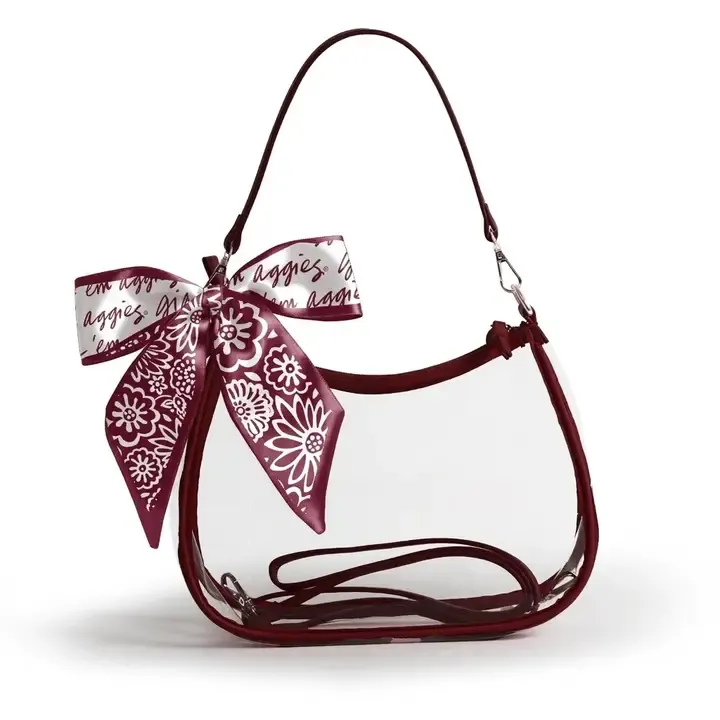 Texas A&amp;M Sara Clear Purse W/ Twilly
