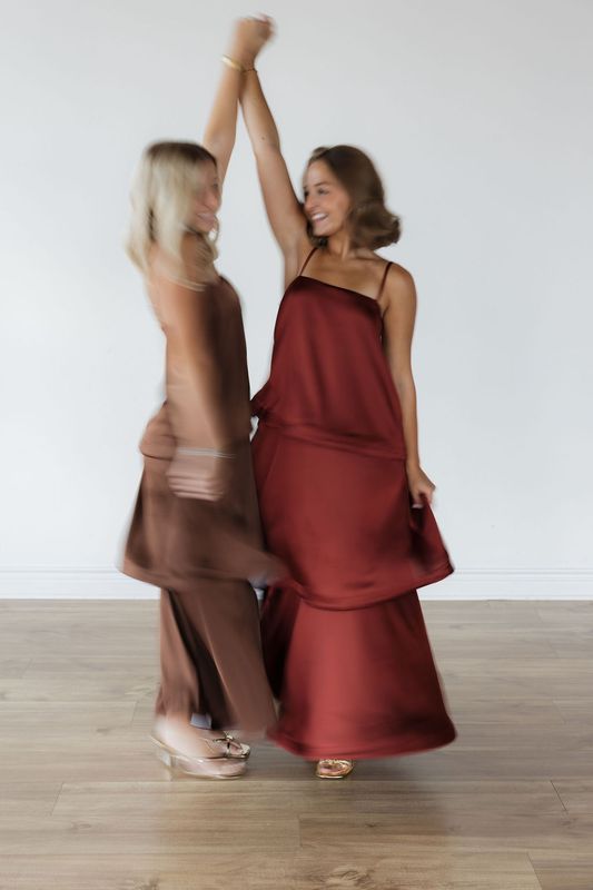 Thin Strap Tiered Structured Maxi Dress